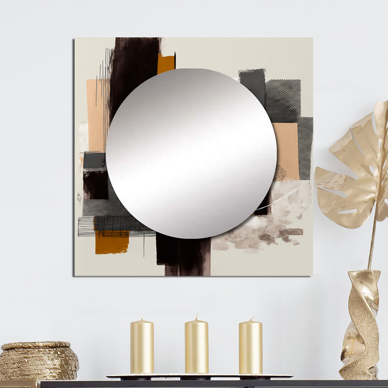 Dennehy - Grand miroir carré moderne pour décoration murale, 23 po x 23 po
