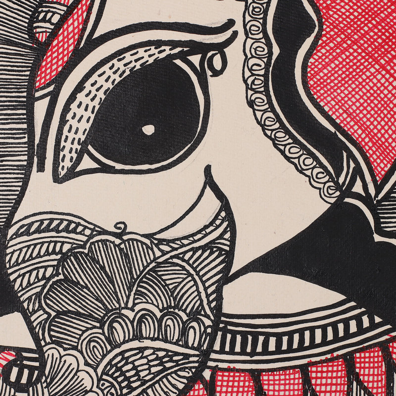  Handmade Ganapati Madhubani Triptych