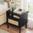 Aimara Rectangular Nightstand with Rattan Door (Set of 2)-1431451711