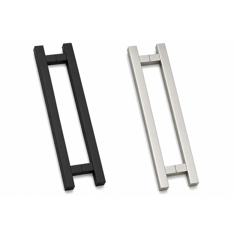 Poignée barre carrée en acier inoxydable, 48 in, Matte Black