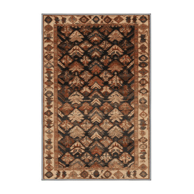 Machine Washable Persian Brown Area Rug
