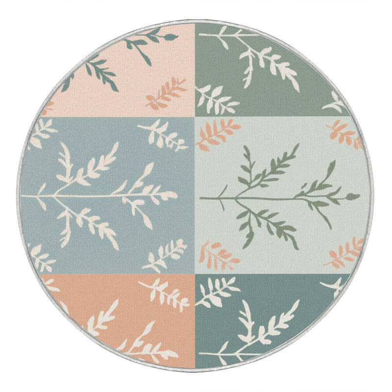 Tapis Blush Petals, Rond 4 pi