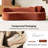 Eliseo Boneless 94.5"W Modern Compression High-Density Foam Sofa with 2 Pillow and No Assembly Needed-744289491