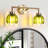 Glausen 3 - Light Black Wall Sconces Bathroom Vanity Lights With Tulip Green Glass Shade-208698088-208698089