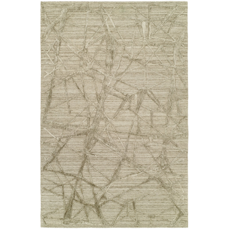 Ahaan Geometric Area Rug in Beige, Runner 2'6" x 10'