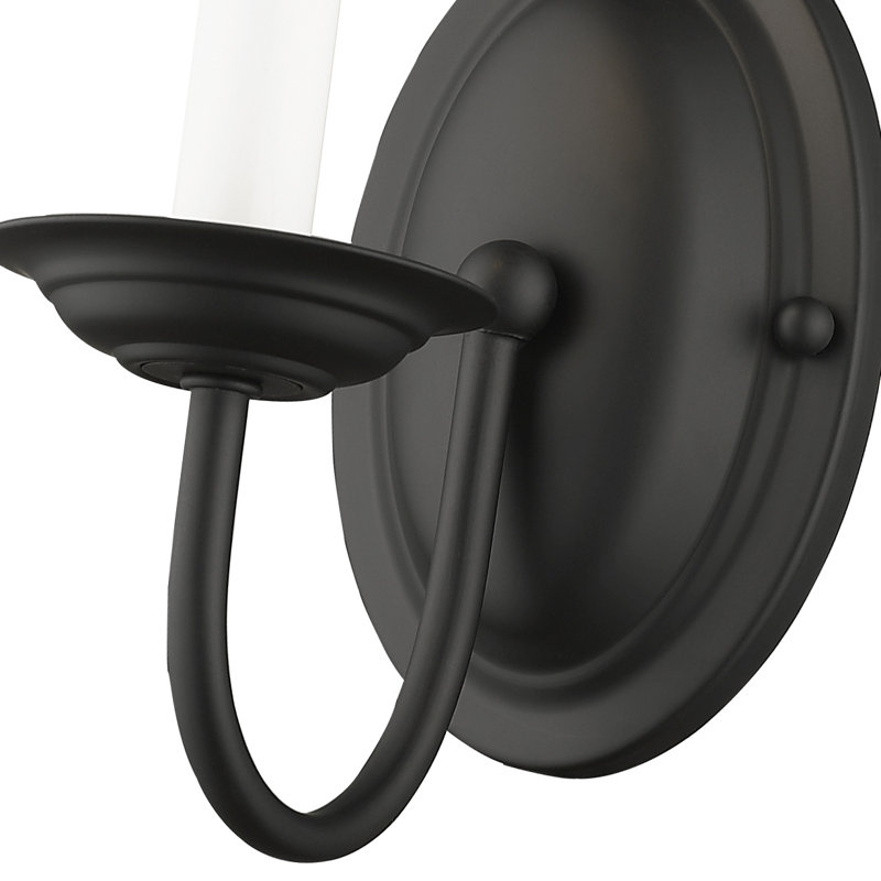 Maynes Steel Candle Wall Light, Black