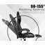 Fauteuil de jeu ergonomique avec siège à ressorts ensachés et repose-pieds, fauteuil d'ordinateur inclinable à 90 ° -155 ° avec support lombaire à massage, capacité de 350 lb, appui-tête réglable et accoudoirs liés-797948968