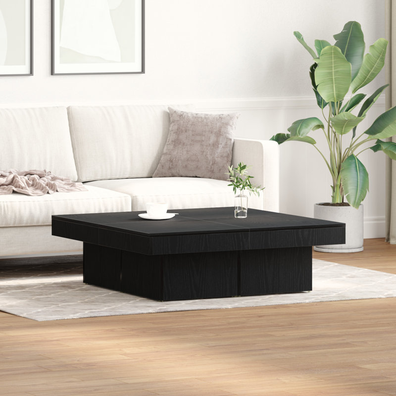 Allete Block Coffee Table, Black Oak