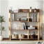 Quatre tablettes extensibles et rotatives à quatre couches, bibliothèque d'angle en bois, tablette de rangement pour CD / films / livres
