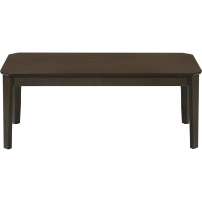 3 Coffee And Side Table In Dark Brown Color, Rectangular Design, Slim Straight Legs, Solid Wood + Build, Hairpin Base, Suitable For Main Living Areas, 18 Inches Tall, 47.42 Wide, 23.5 Deep Primary