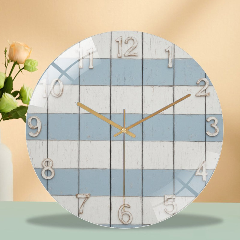 Horloge murale en verre 12 po