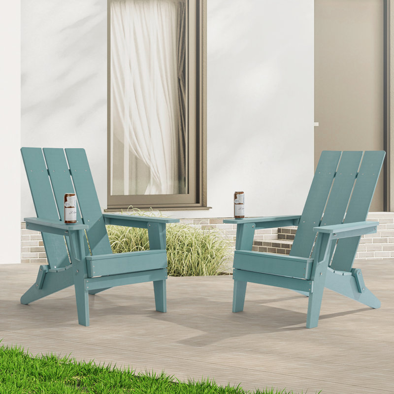 Chaise Adirondack pliable Fairlough HiPS, Bleu lac