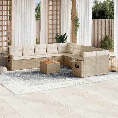 Ensemble de canapé de jardin Vidaxl beige