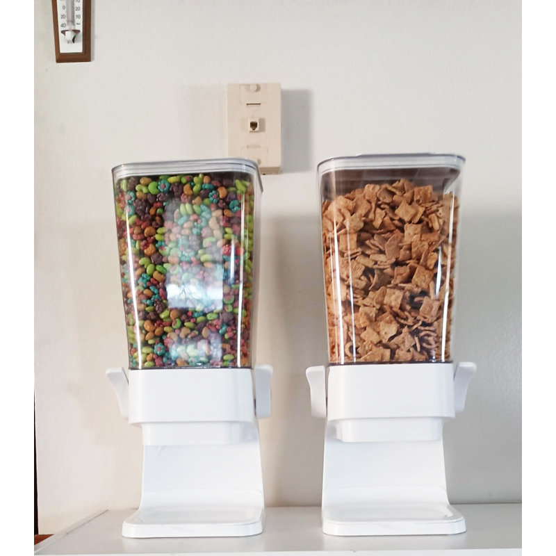 Distributeur hermétique de céréales sèches à poser sur le comptoir, contenant de stockage de grains de 5,5 pintes sans BPA