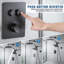 Ensemble de robinet de douche mural thermostatique, système de douche à pluie 16 "+ 8", inverseur à bouton-poussoir pour un contrôle facile