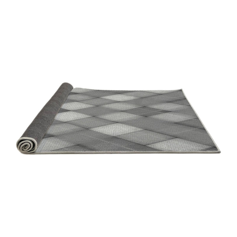 Tapis décoratif gris géométrique bloxom, Carré 8 pi
