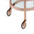 Lakelyn Clear Glass Finish Serving Cart