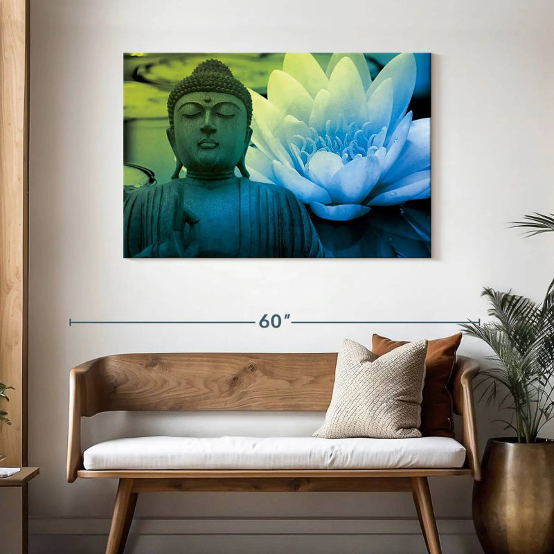 Bouddha Adella, méditation, lotus, H 30 po x l 45 po