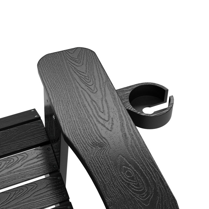 Oversized Plastic Adirondack Chair Sets, Black