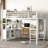 Versatile Metal Loft Bed With Integrated Storage Cubes, Shelves And Functional L - Shaped Desk Suitable For All Ages And Small Spaces