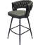 Ensemble de 2 tabourets de bar, chaise d'îlot de cuisine non réglable, tabouret de bar rotatif à 360 degrés avec dossier et repose-pieds