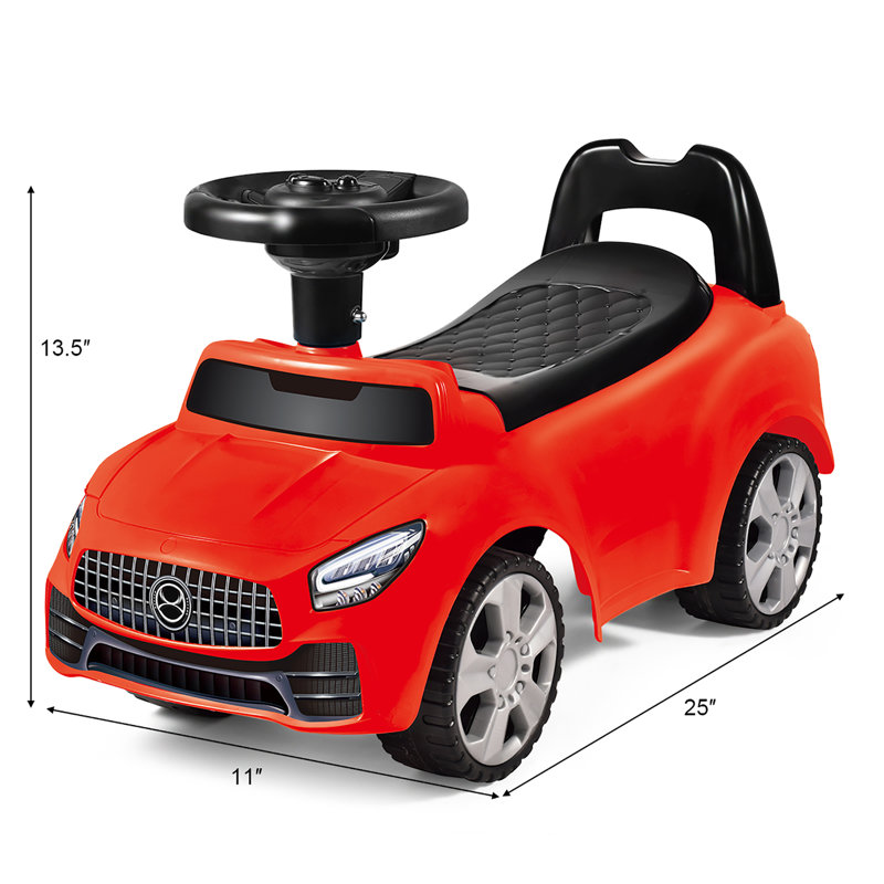 Voiture à pousser pour enfants du pied au sol, Rouge