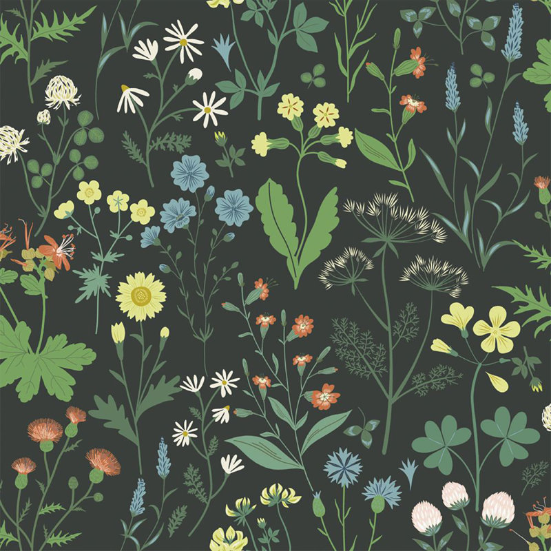 Papier peint Tapati Summer Meadows, Noir
