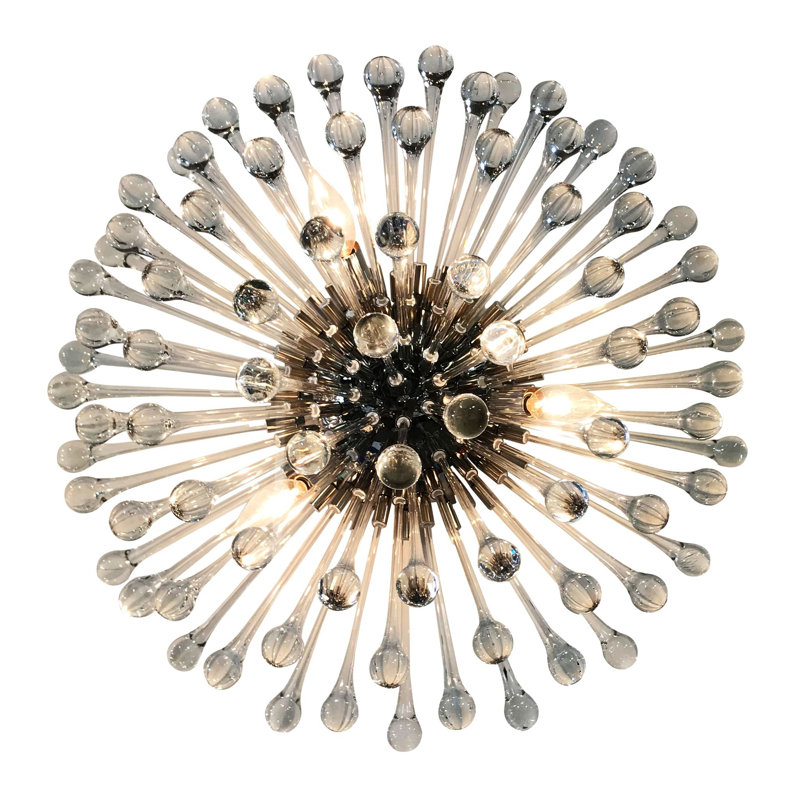 Sophia 3 - Light Flush Mounted Sconce, Polished Nickel