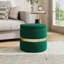 40cm Wide Velvet Cylinder Standard Ottoman with Storage-483360350