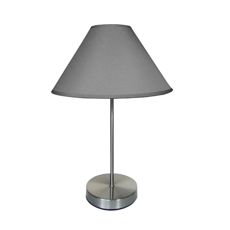 Merna Metal Table Lamp, Grey