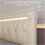 Cadre de lit double avec lumière DEL, station de charge et tête de lit réglable, support de lattes en bois, haut-parleur Bluetooth, aucun sommier nécessaire-2023738915