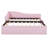 Twin Size Upholstered L-Shaped Upholstered Daybed With Pop Up Trundle, Pink-1802960031