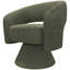 Fauteuil d'appoint pivotant, chaise de salon rembourrée moderne avec rembourrage épais pour la lecture, vert