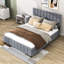 Lit plateforme tapissier grand avec lit gigogne simple Drevaughn et 2 tiroirs Drevaughn-187915891