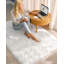 Tapis blanc à poils longs Haja Fluffy-55218872
