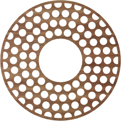 Médaillon de plafond en bois ajouré 30 po x 10 7/8 po x P 1/4 po