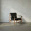 Chaise Luther, cuir noir ébène