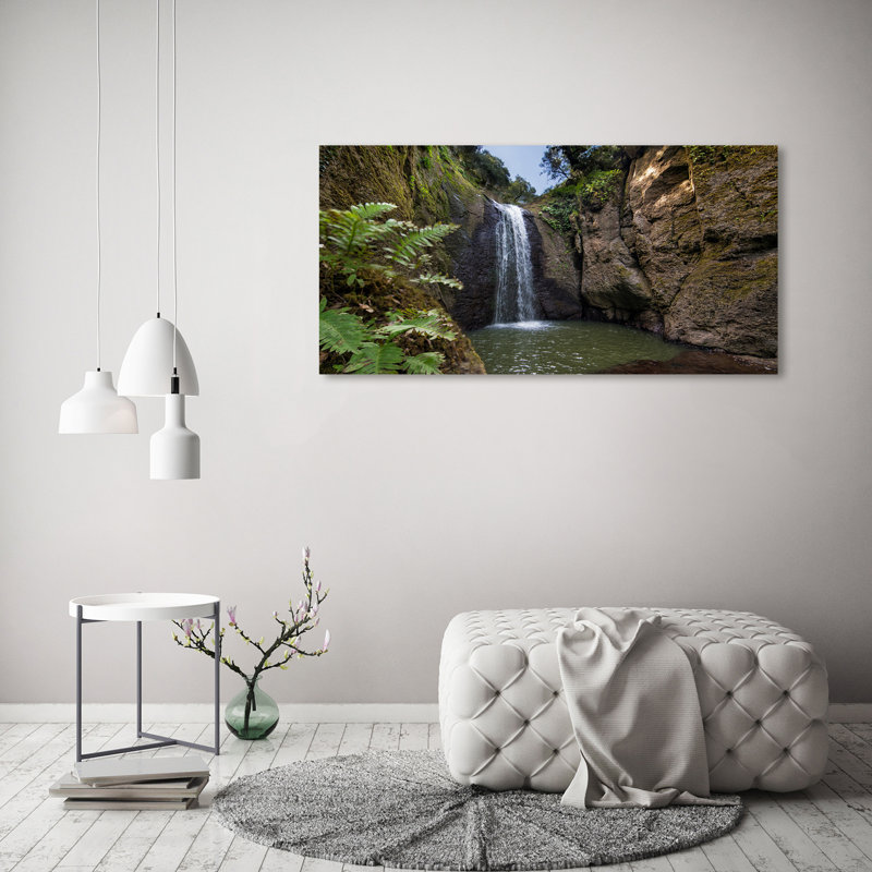 Waterfall In Sardinia - Wrapped Canvas Print