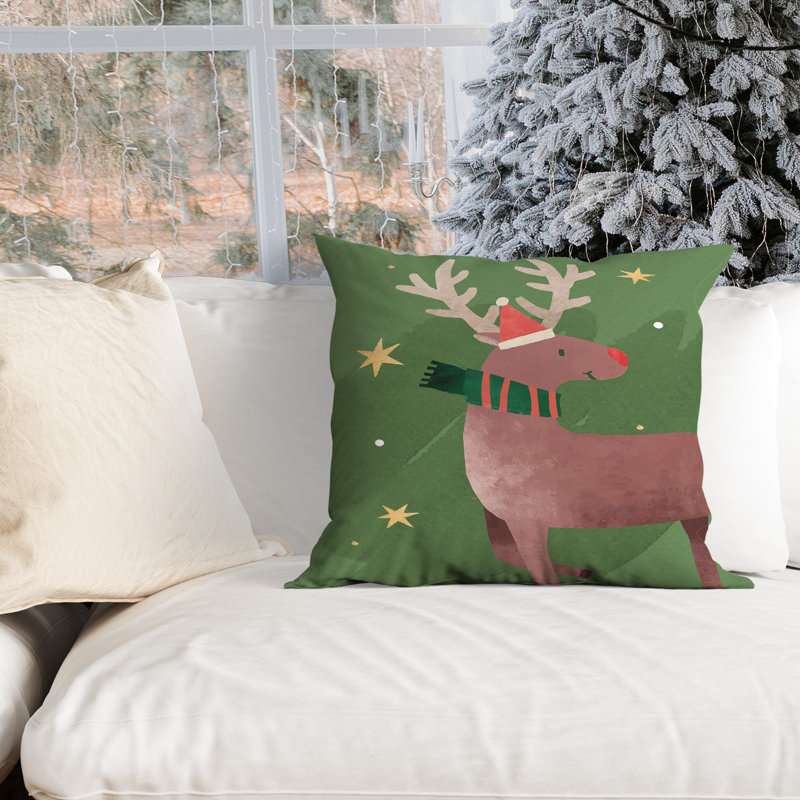 Outdoor Reversible Throw Pillow, 16" x 16"