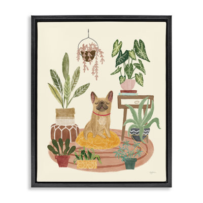 «Urban Dog with Plants», art mural encadré par Mary Urban