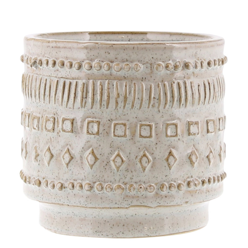 Pot à fleurs en céramique Oyku, H 4,25 po x l 4,75 po x 4,75 po