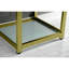 Lavabo console en laiton Kingston avec console en acier et tablette en verre Quadras Kingston-55319620