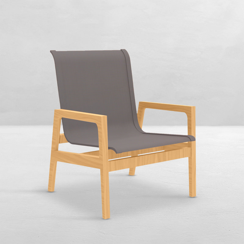 Seashore N-Dura Lounge, Medium Wood/Gray