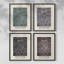 «William Morris XIII», ensemble de 4 reproductions encadrées-447075083-447075086