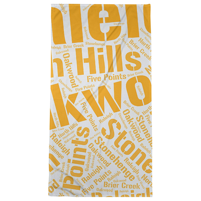 Bath Towel, Orange, Raleigh, Microfiber