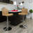 Chestertown Contemporary Vinyl Adjustable Height Barstool with Rolled Seat and Chrome Base-1479003131