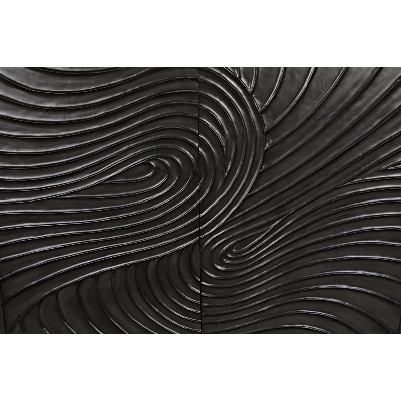 Cavalier 80'' Solid Wood Sideboard, Black