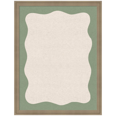 Framed Fabric Pinboard  Printed Linen Bulletin Board