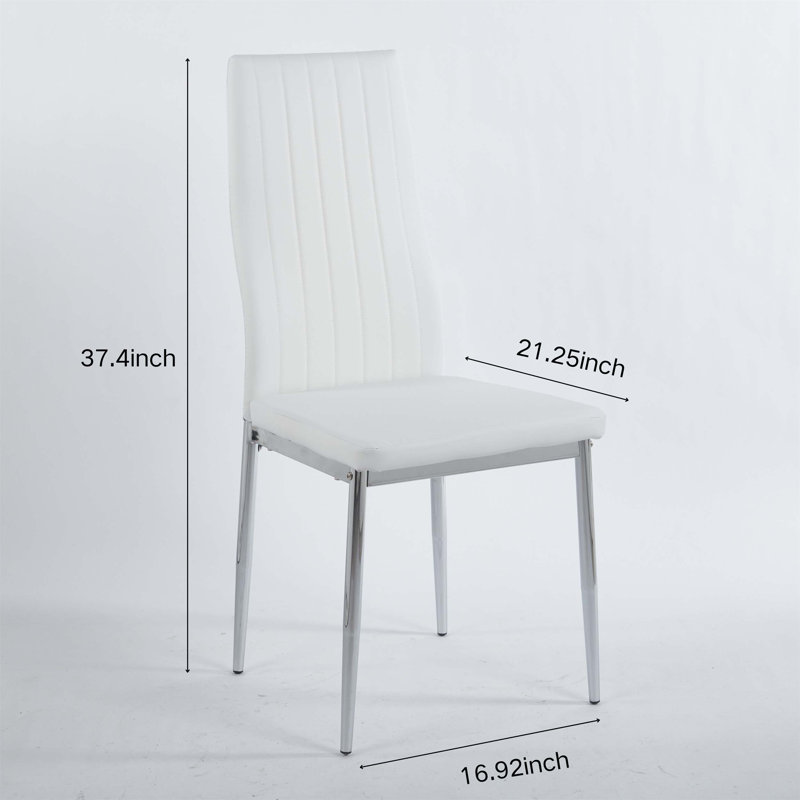 Comfortable and Durable Set of Four Chairs Ideal for Dining, Offering a Great Seating Solution for Family Gatherings and Entertaining Guests.