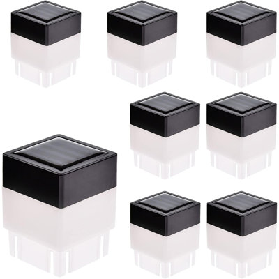 Solar Post Cap Lights with 2 Color Modes, Waterproof Deck & Fence Lights for 4"x4", Vinyl or Wood Posts